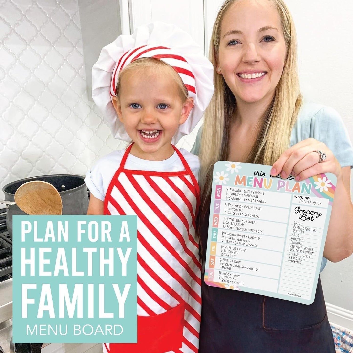 Retro Magnetic Meal Planner | Weekly | Calendar & Planners