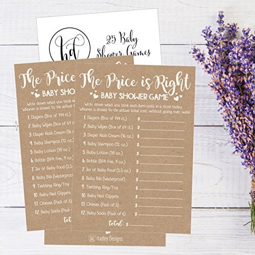 The Price is Right Game | Set of 25 | Baby Shower Games