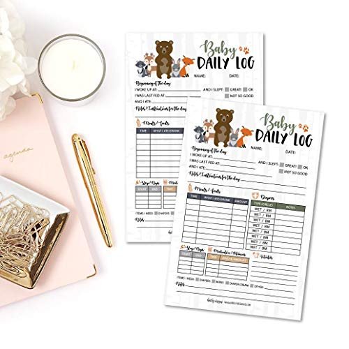 Nanny Baby Log | 50 Sheets | Baby Supplies