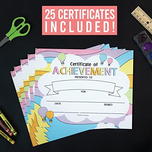 Colorful Pastel Certificate of Achievement | Set of 25 | Awards