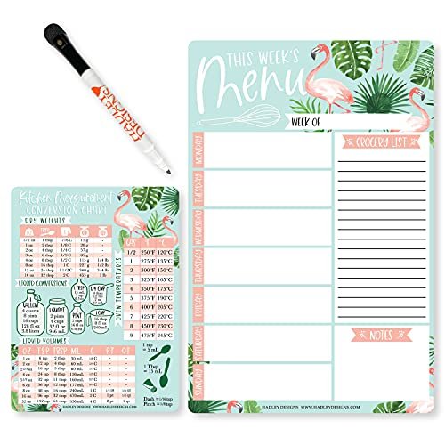 Tropical Leaves Magnetic Meal Planner | Weekly | Calendar & Planners