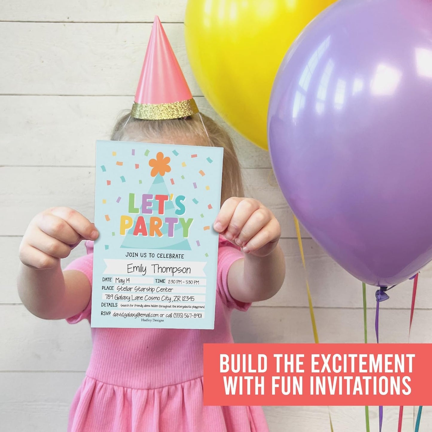 Gender Neutral Birthday Invitations | Set of 15 | Kid's Party