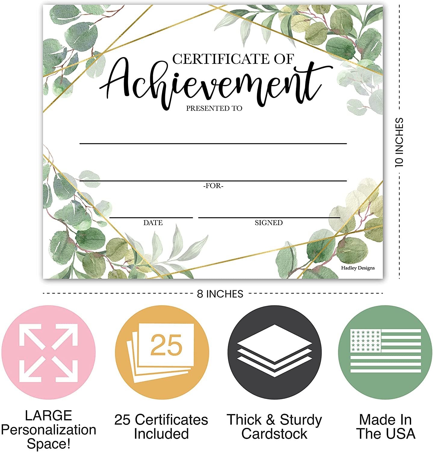 Kids & Adults Certificate of Achievement | Set of 25 | Trophies & Awards