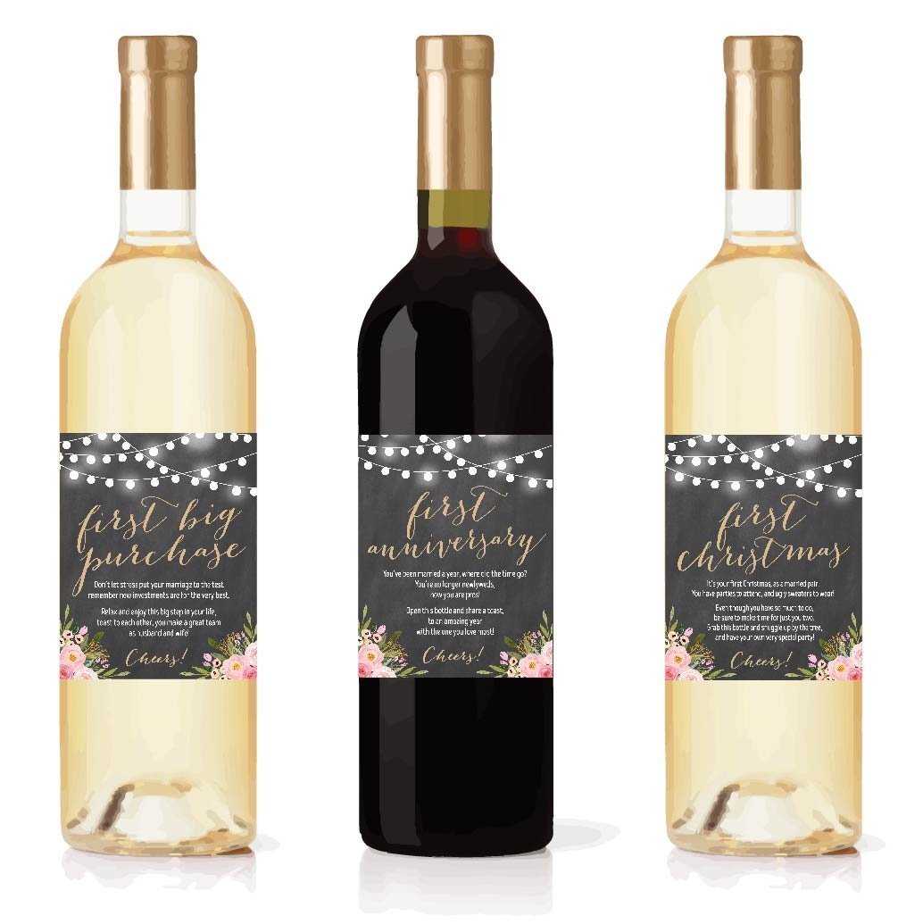 Wedding Milestones Labels | Set of 6 | Party Supplies