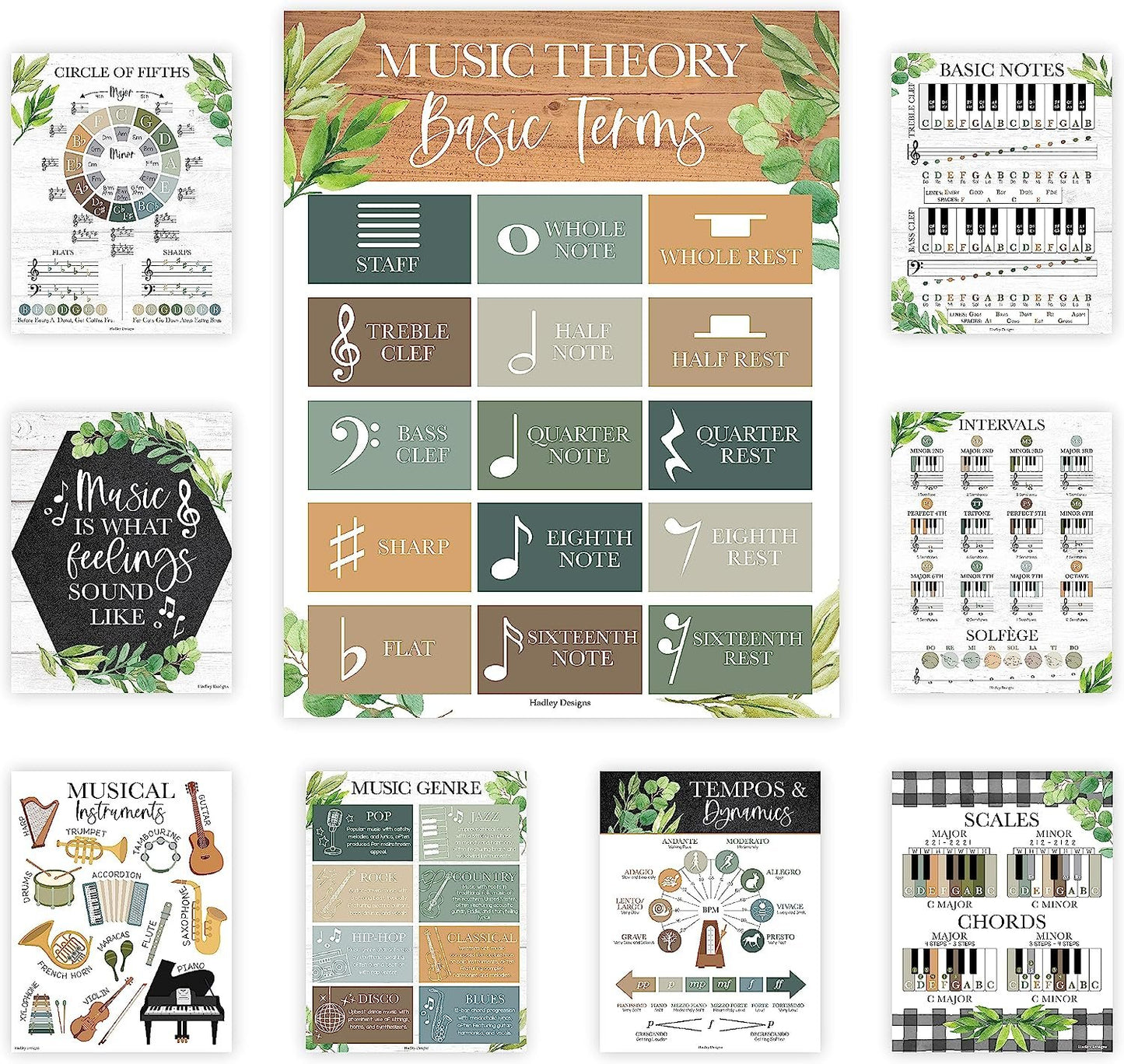 Music Posters | Set of 9 | Music Classroom
