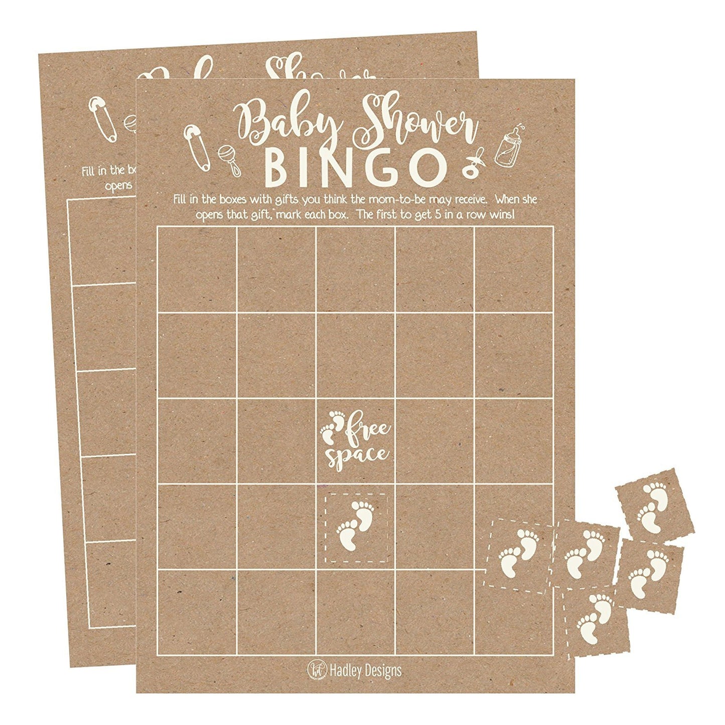 Bingo | Set of 25 | Baby Shower Games