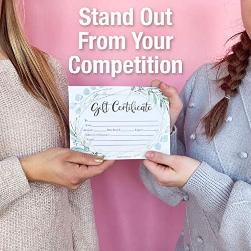 Blank Gift Certificates | Set of 25 | Cards & Party