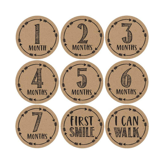 Baby Milestone Stickers | Set of 16 | Baby Supplies Scrapbook Materials