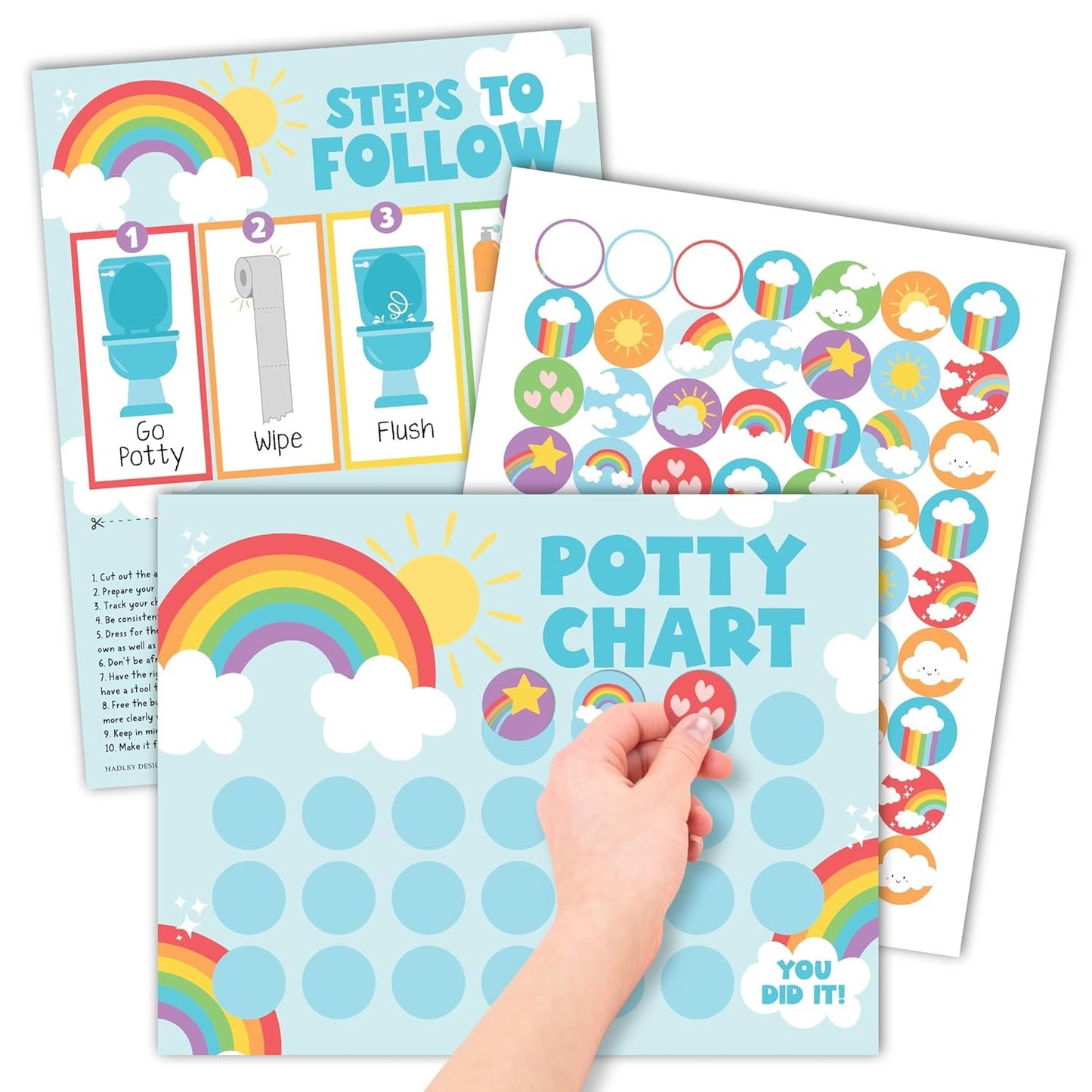 Rainbow Potty Training Chart | Sticker Charts | Early Education