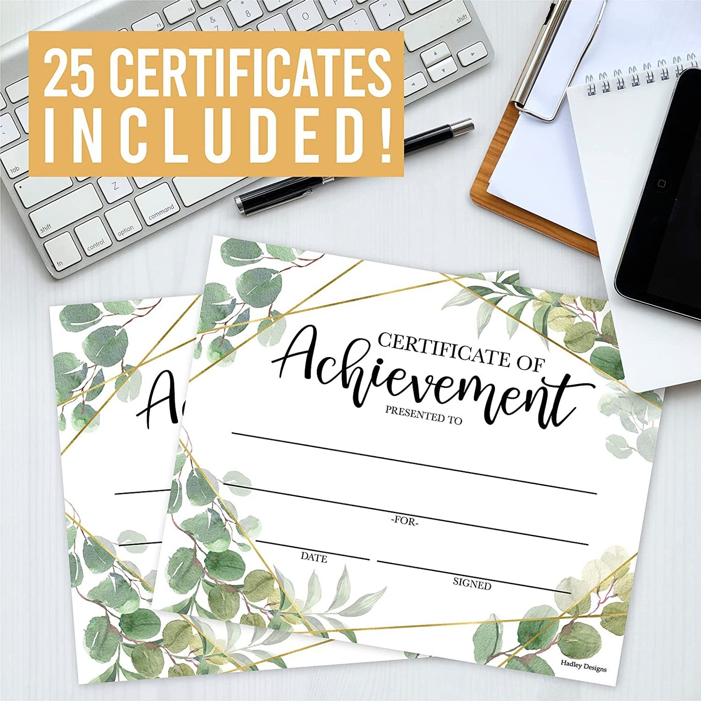 Kids & Adults Certificate of Achievement | Set of 25 | Trophies & Awards