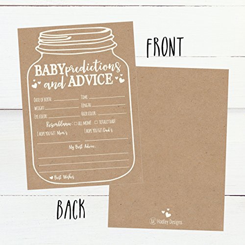 Baby Advice & Prediction Games | Set of 50 | Baby Shower Games