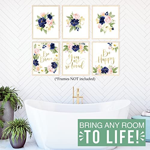 Floral Children's Wall Art | Set of 6 | Home Decor