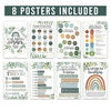 Greenery Calming Corner Posters | Set of 9 | Classroom Decor