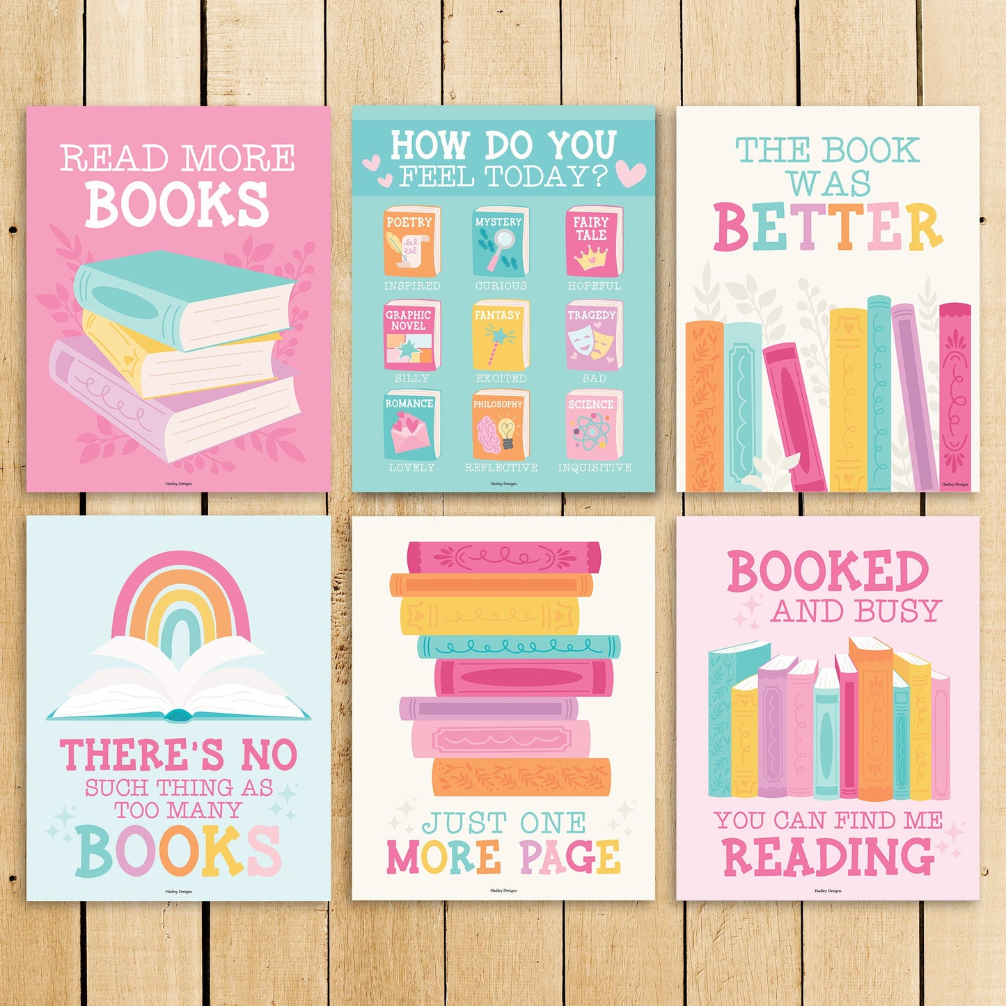Reading Motivational Posters | Set of 6 | Motivational Posters