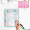 Colorful Weekly Dinner Menu Board For Kitchen - Magnetic Meal Planner For Refrigerator White Board Dry Erase, Weekly Menu Board For Fridge Whiteboard, Weekly Meal Planner Magnetic Fridge Whiteboard