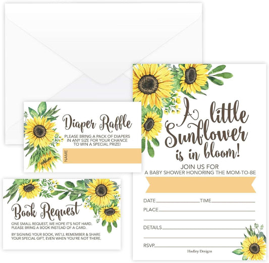 15 Sunflower Baby Shower Invitations For Girl - Baby Girl Baby Shower Invites For Girl Baby Shower Invitations, Baby Girl Shower Invitations, Invitations For Baby Shower Girl, Baby Invitations