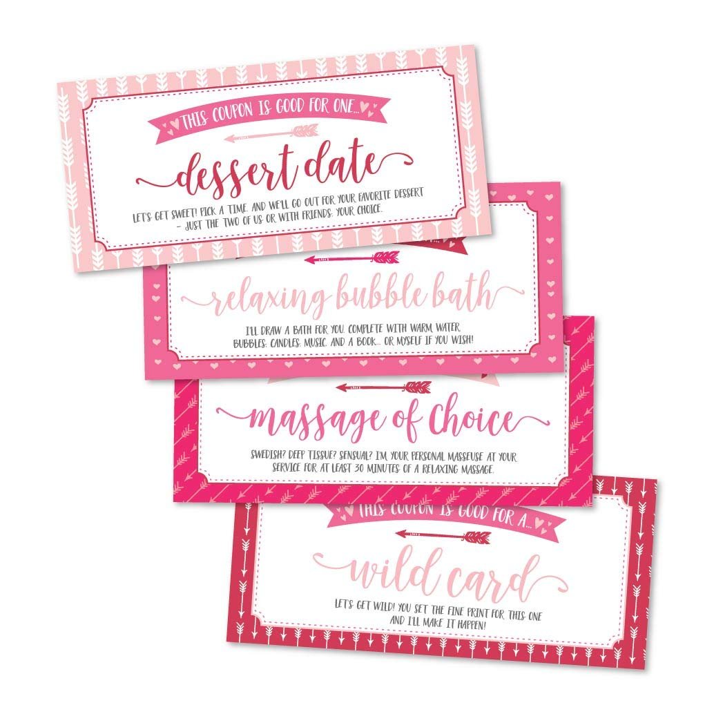 15 Pink and Red Love Coupons