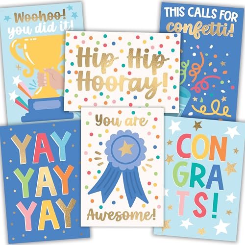 Folded Congratulations Cards | Set of 24 | Cards & Party | Envelopes Included