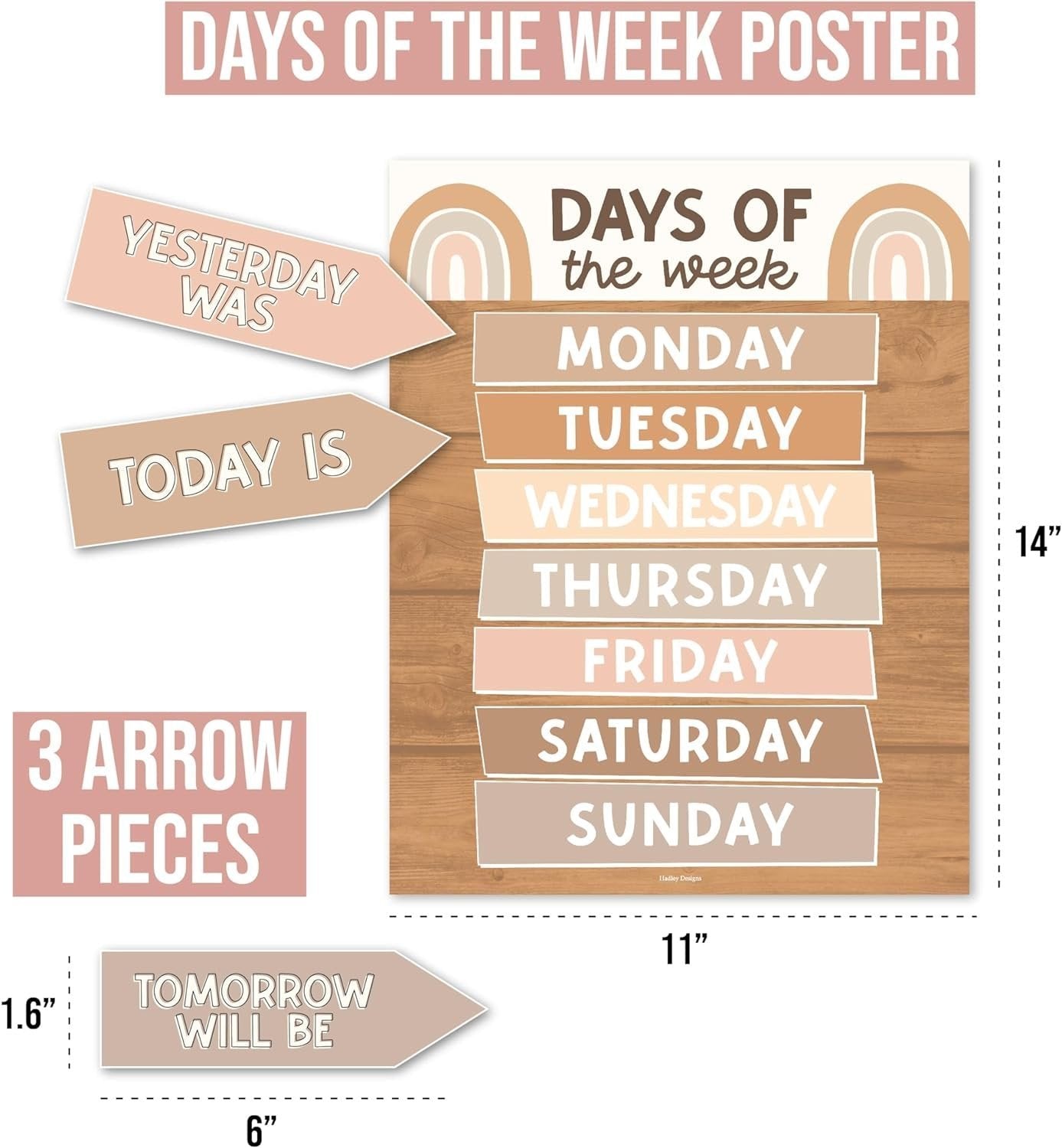 Neutral Classroom Calendar | Bulletin Board | Classroom Supplies