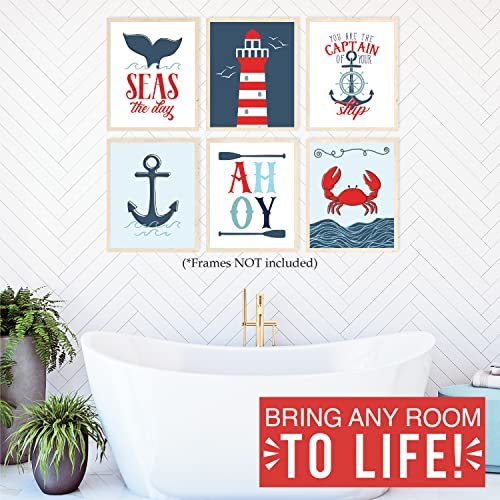 Nautical Children's Wall Art | Set of 6 | Home Decor