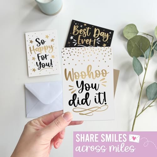 Folded Congratulations Cards | Set of 24 | Cards & Party | Envelopes Included