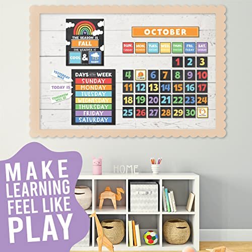 Colorful Bright Chalk Classroom Calendar | Bulletin Board | Classroom Supplies