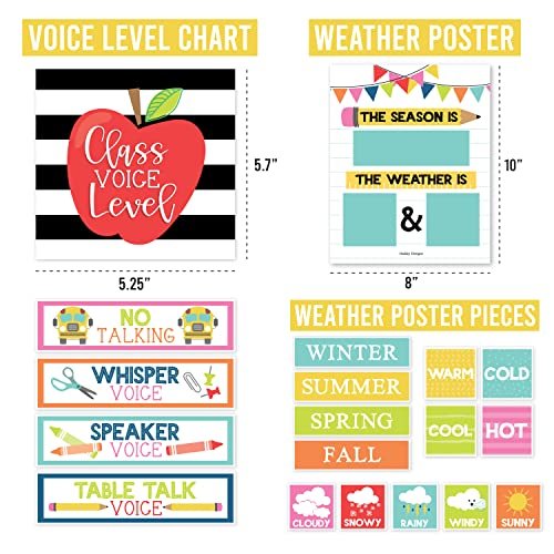 Colorful & White Classroom Calendar | Bulletin Board | Classroom Supplies