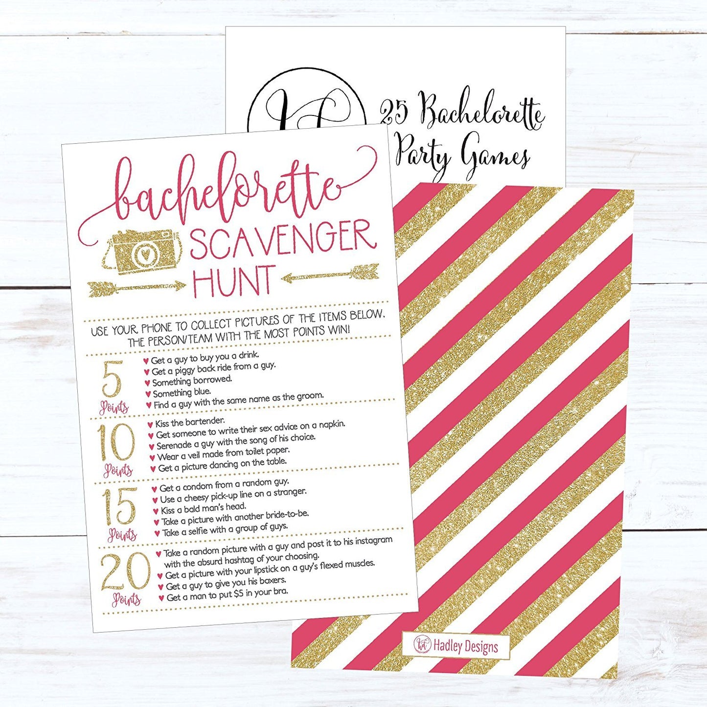 Bachelorette Scavenger Hunt | Set of 25 | Bridal Shower Games