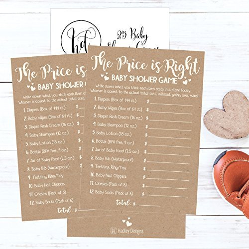 The Price is Right Game | Set of 25 | Baby Shower Games