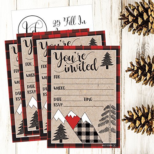 Winter Party Invitations | Set of 25 | Cards & Party
