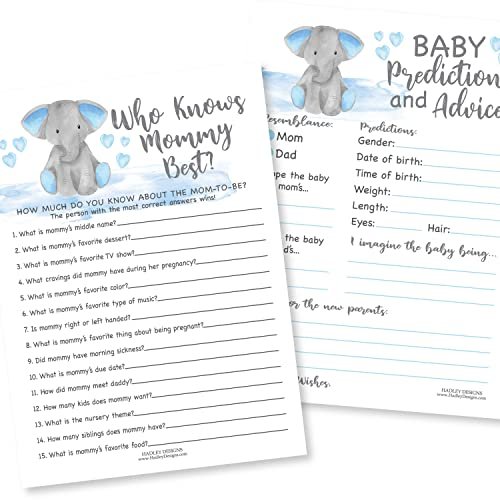 Who Knows Mommy Best, Baby Prediction & Advice Games | Set of 25 | Baby Shower Games