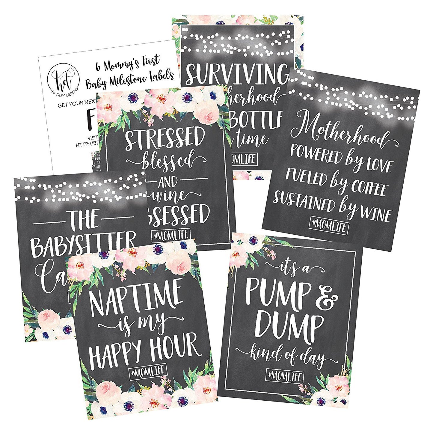 Mom To Be Wine Labels | Set of 6 | Party Supplies