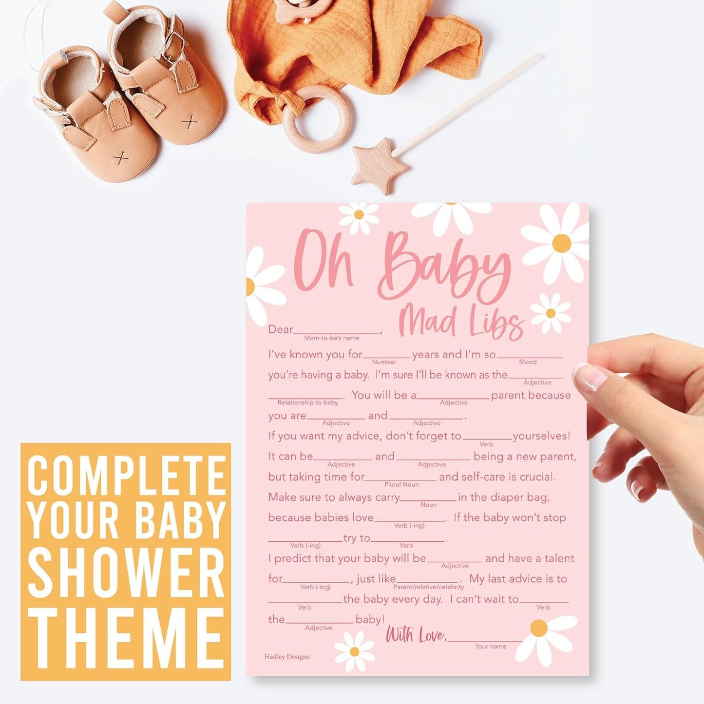 20 Retro Baby Shower Games for Girl - Hilarious Baby Shower Games Girl, Advice Cards Baby Shower Mad Libs Game Funny, Family Tradition Cards for Baby Shower, Baby Girl Baby Shower Games Funny