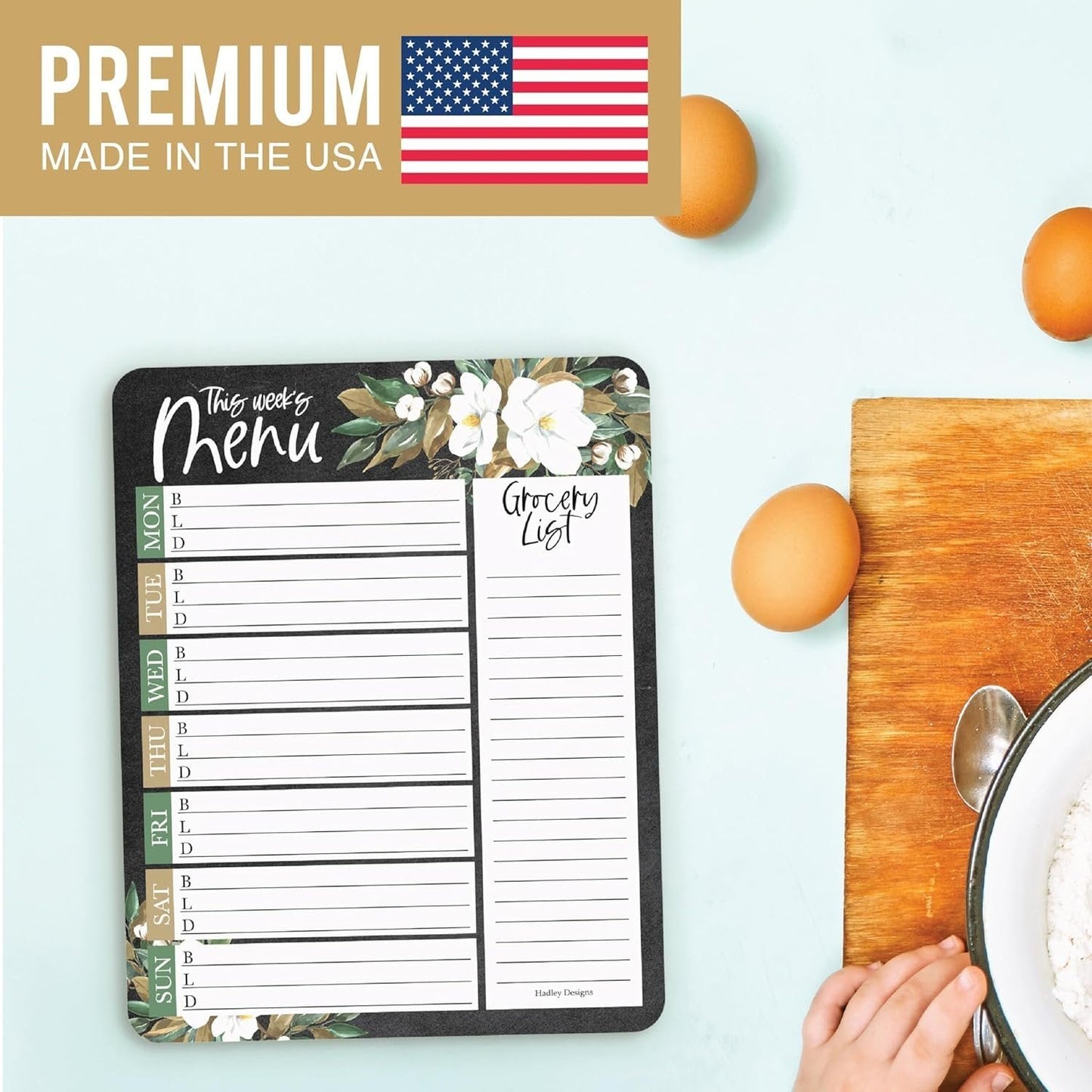 Floral Magnetic Meal Planner | Weekly | Calendar & Planners