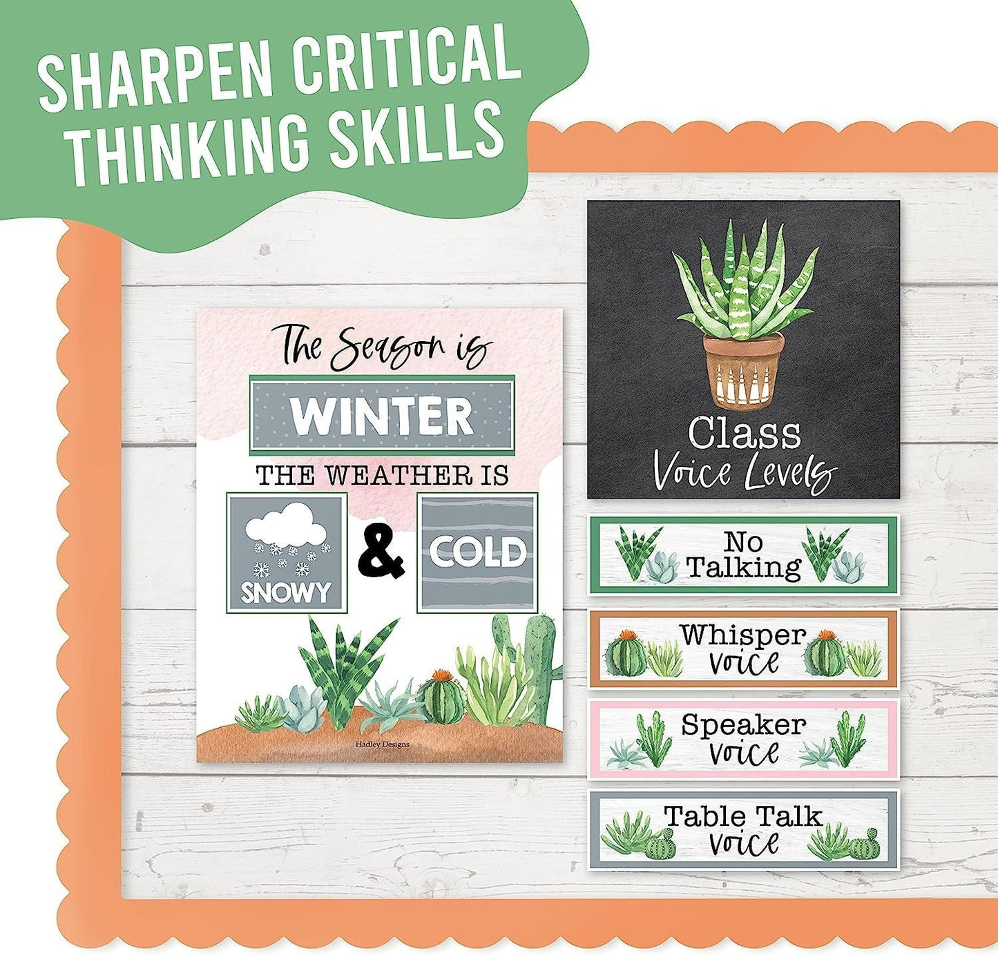 Cactus Classroom Calendar | Bulletin Board | Classroom Supplies