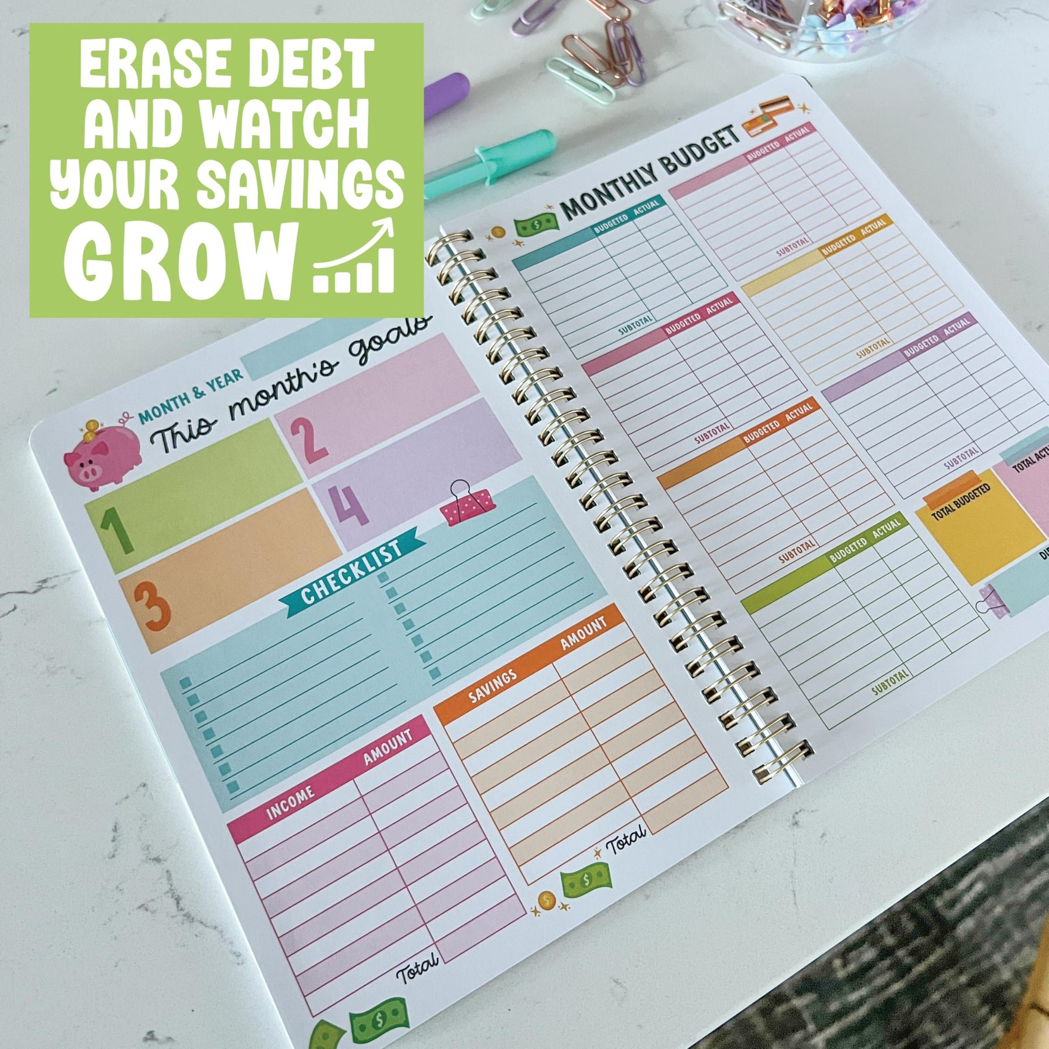 Monthly Budget Planner | 2025-2026 | Calendars & Planners - SAMPLE
