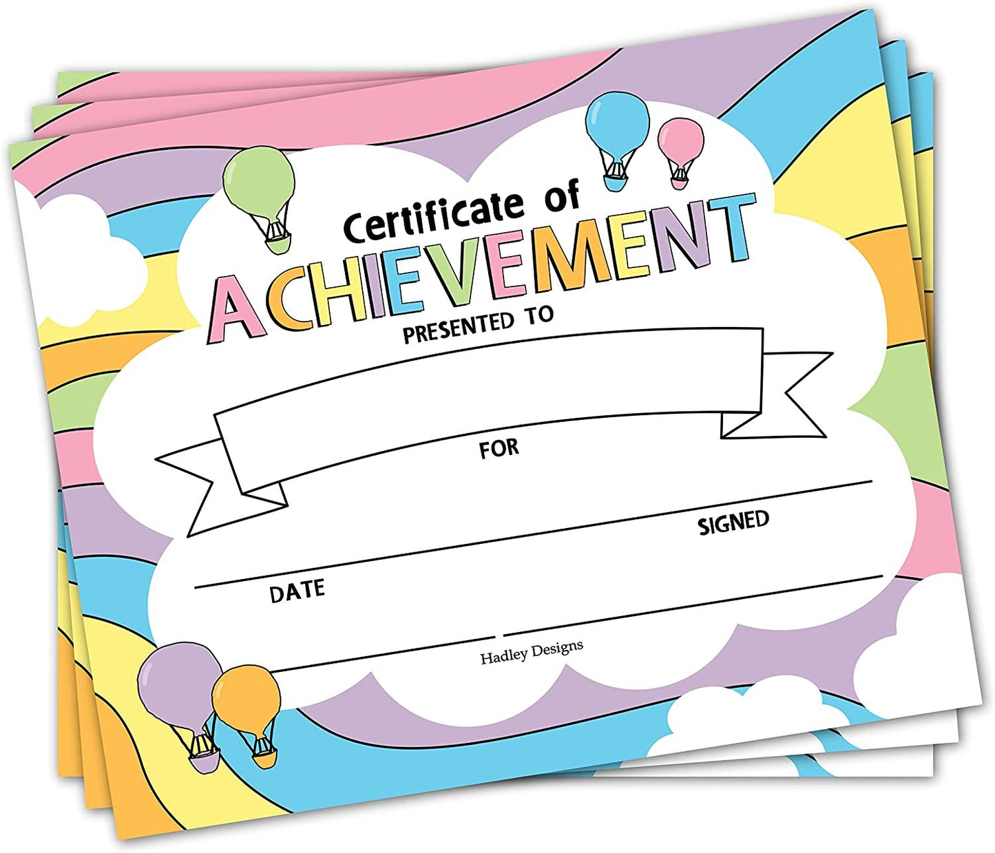 Kids Certificate of Achievement | Set of 25 | Trophies & Awards