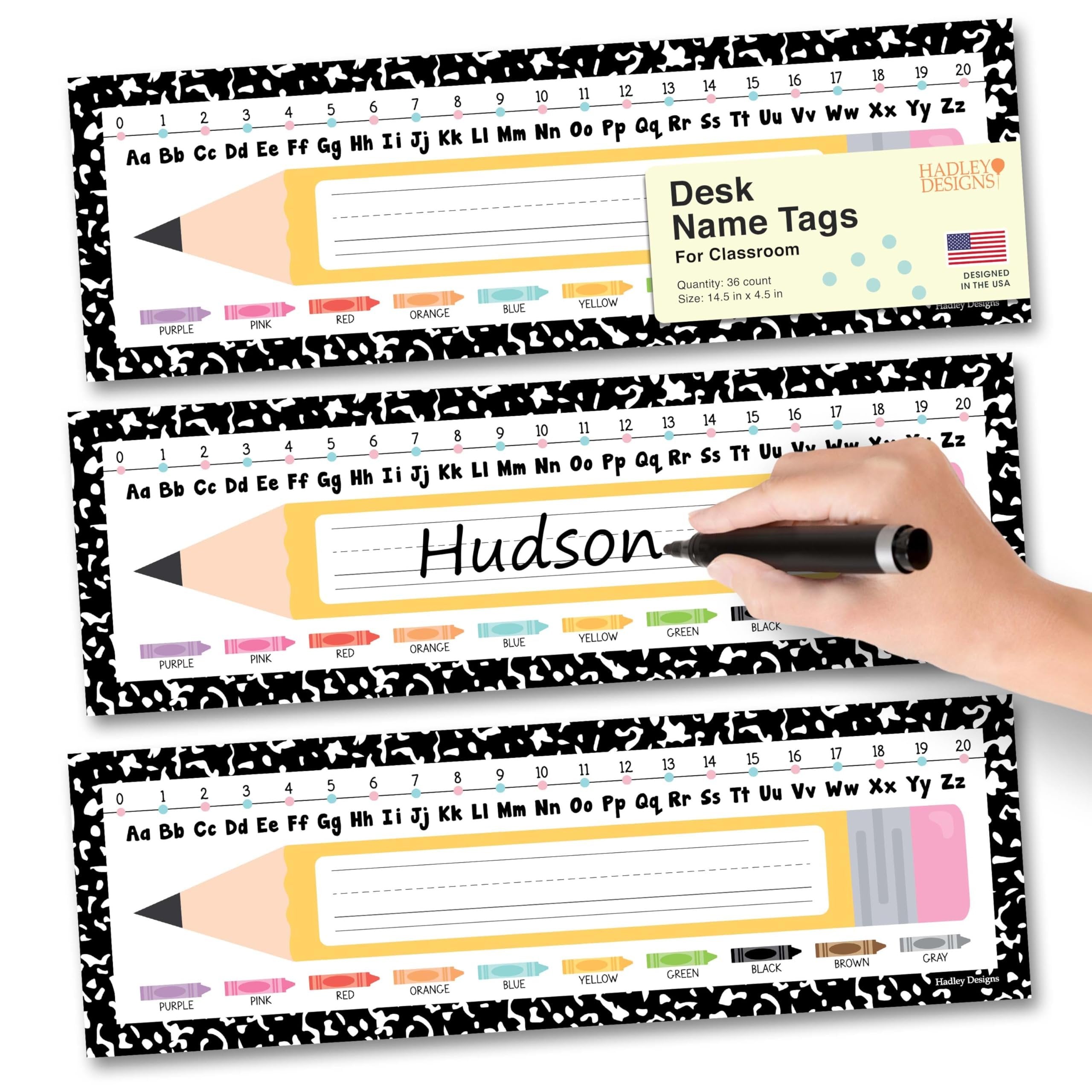 Classroom Name Plates | Set of 36 | Classroom Supplies