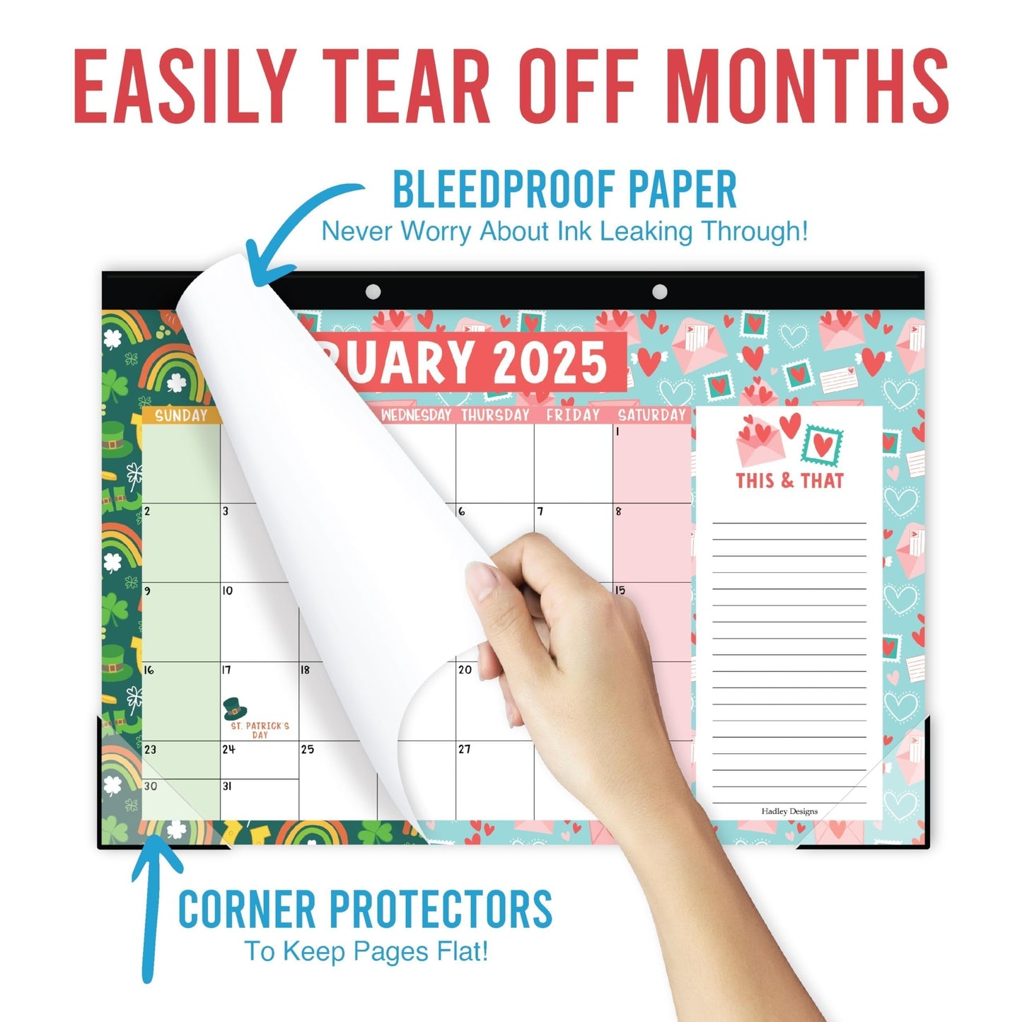 Large Desk Calendar | 18-Month | 2025-2026 | Calendars & Planners