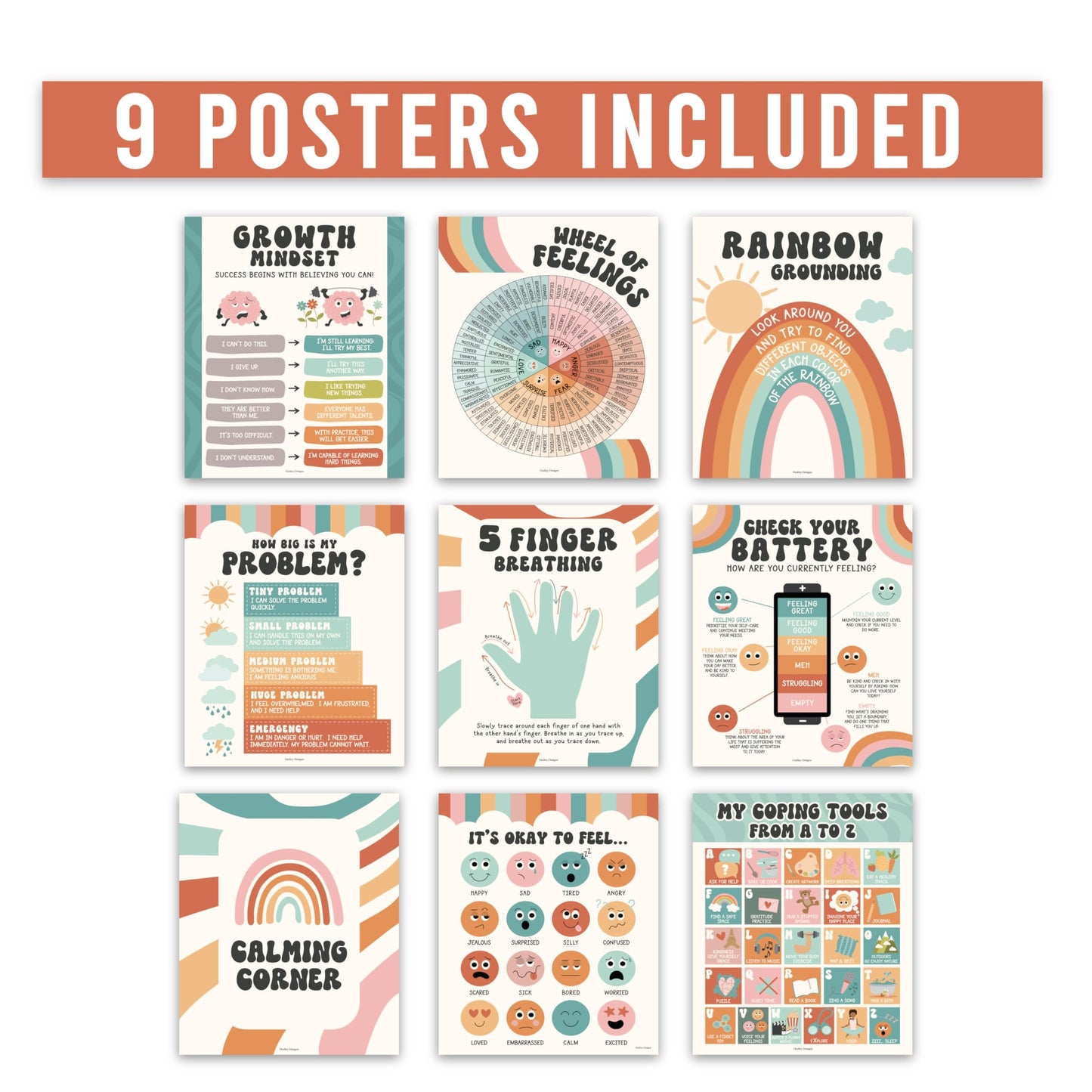 Calming Corner Posters | Set of 9 | Classroom Decor