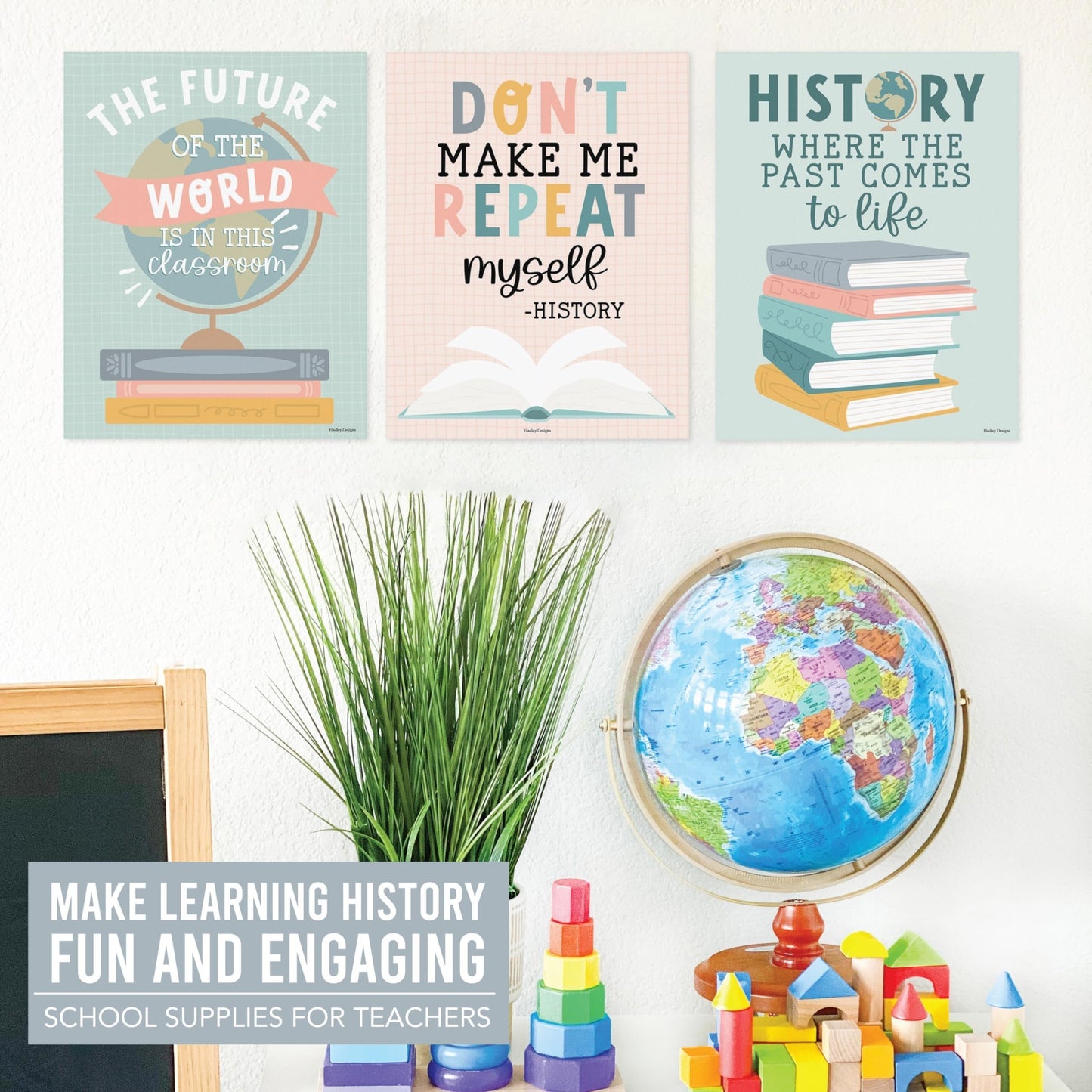 Boho Muted History Motivational Posters | Set of 6 | Educational Posters