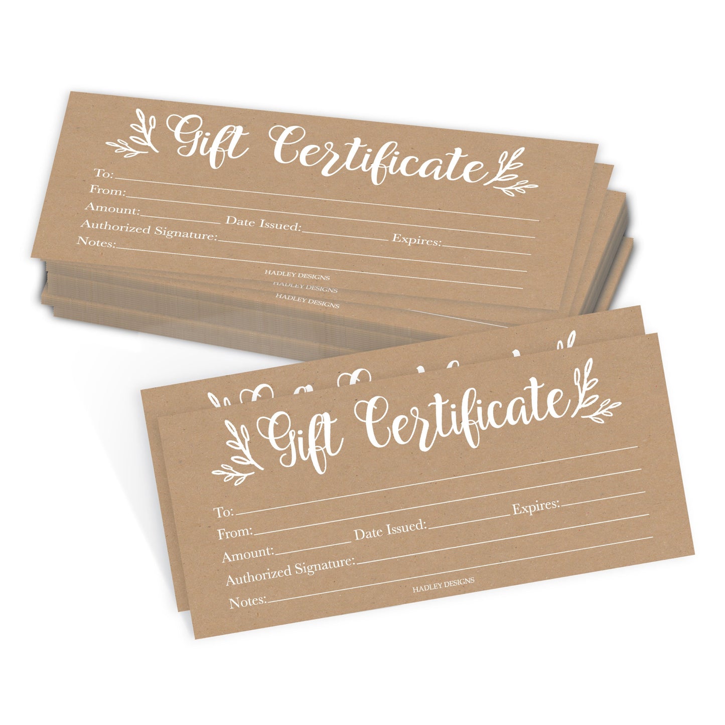 Blank Gift Certificates | Set of 25 | Business & Office Supplies