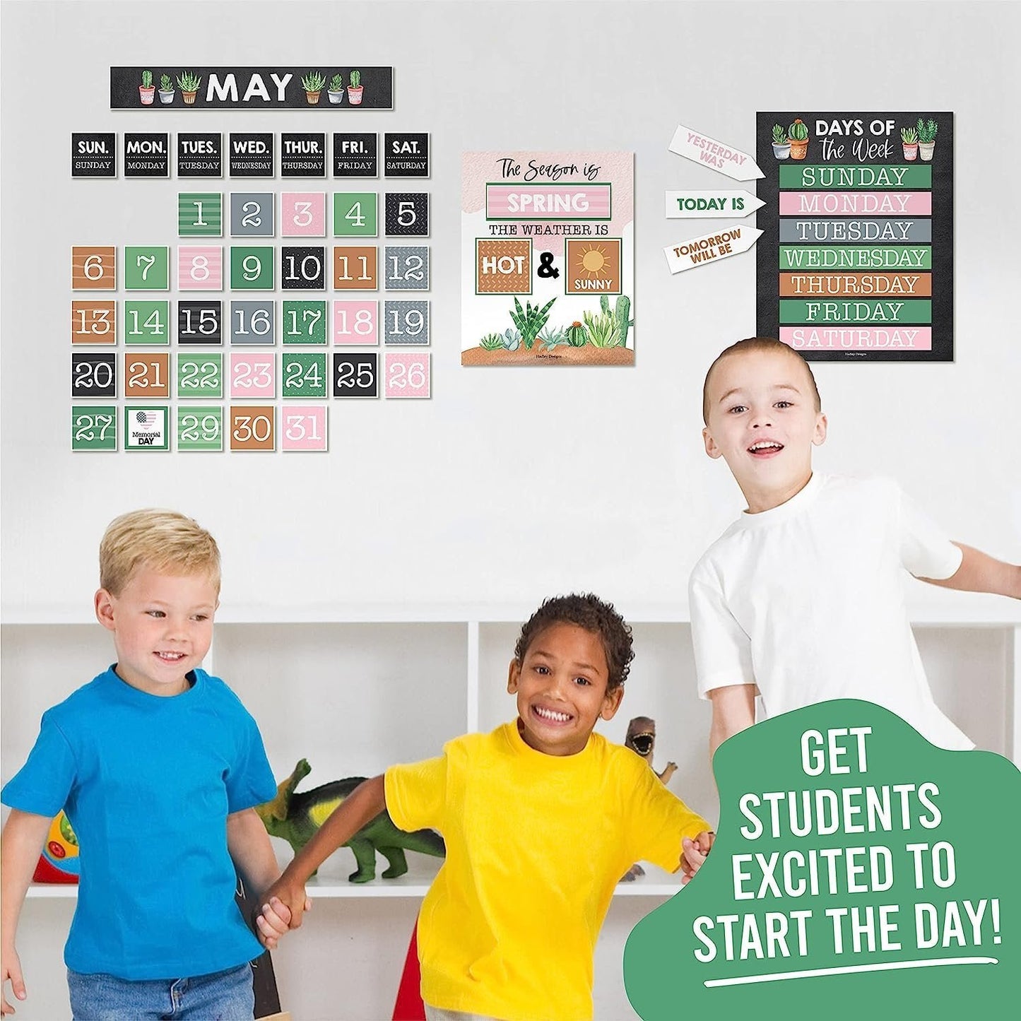 Cactus Classroom Calendar | Bulletin Board | Classroom Supplies