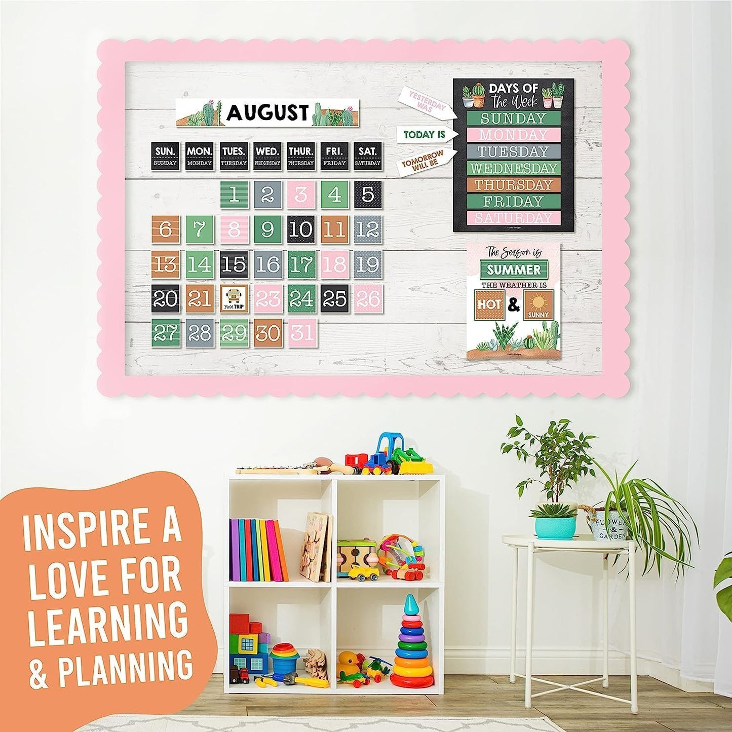 Cactus Classroom Calendar | Bulletin Board | Classroom Supplies