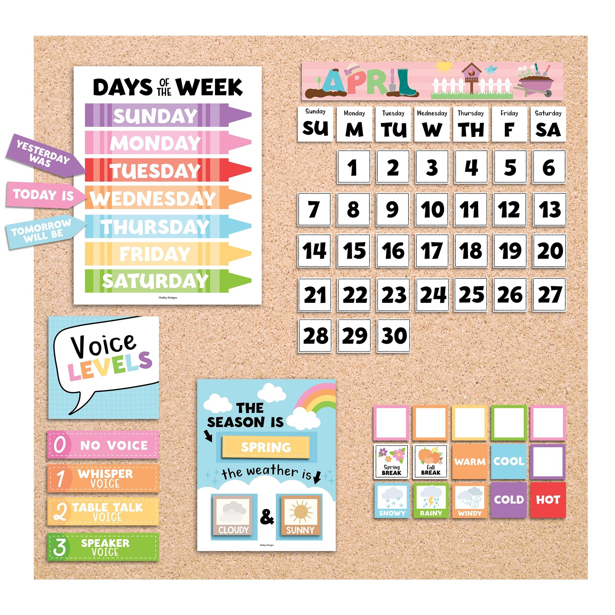 Classroom Calendar | Bulletin Board | Classroom Supplies