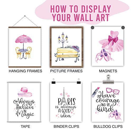 Paris Children's Wall Art | Set of 6 | Home Decor