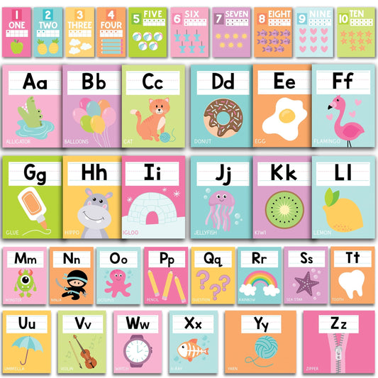 Colorful Pastel Alphabet Bulletin Board Set | Classroom Supplies | Educational Decor