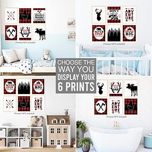 Lumberjack Children's Wall Art | Set of 6 | Nursery Decor