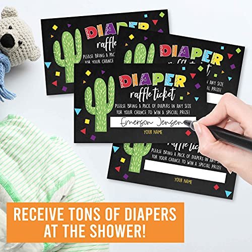 Diaper Raffle Cards | Set of 25 | Baby Shower Supplies