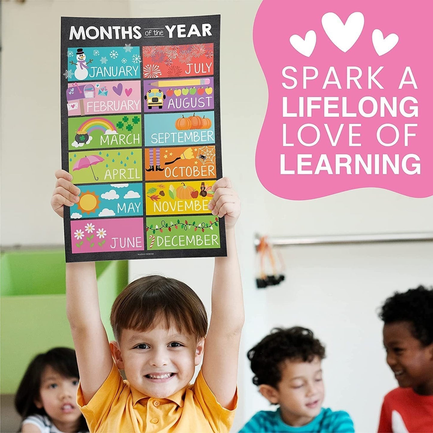 ABC, Days, Months, & Weather Prek Posters | Set of 4 | Educational Posters